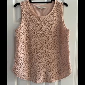 LOFT | Beautiful Floral Overlay Tank
